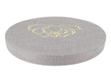 Embroidery Linen Cushion Thickened Round Straw Yoga Mat Home Balcony Seating CushionGray 1 V1294-YM0901-3111200222112