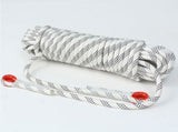 White 10mm Double Hook Climbing Rope Set - 20m Durable Outdoor Safety Rescue Cord V888-ELOSUNG33171