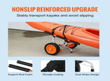 Adjustable Kayak Cart Canoe Boat Carrier 450lbs Load with 12'' Solid Tires V952-S450LBS12INCHFZNLV0