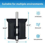 Canopy Weight Bags for Pop up Canopy Tent,1680D Heavy Duty Leg Weights - Set of 4 V1366-AZ2-W-24467