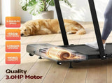 Everfit Treadmill Electric Walking Pad Incline Under Desk 380mm Black TMILL-380H-INC-BK