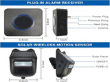 Driveway alarm - Entry detector - Solar driveway alarm - Motion detector - Security V1188-MS-313-0264