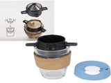 Reusable Drip Coffee Tea Holders Funnel Dripper Portable Stainless Steel Coffee FilterBlue V1294-YM0901-3118200171912