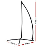 Gardeon Hammock Chair Steel Stand Outdoor Furniture Heavy Duty Black HM-CHAIR-STAND-X