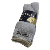 9 Pairs MERINO WOOL SOCKS Mens Heavy Duty Premium Thick Work Socks Cushion BULK - Grey - 11-14 V563-9AUSOCKS-GRY-11-14