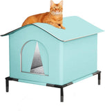1 Pack Waterproof Insulated Outdoor Cat House for Homeless Cats and Small Animals, 42 x 42 x 42cm, V1188-MS-325-0050