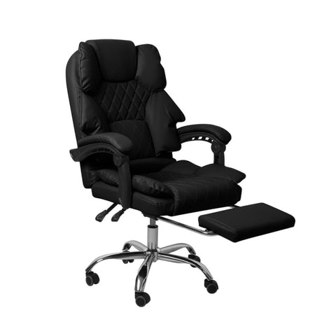 Levede Gaming Chair Office Computer Black Footrest OF1037-BK