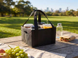 Insulated Drink Carrier Bag with Dividers Portable 4 Cup Beverage Tote for Picnic Outdoor Travel V1369-AZ3-W-11169