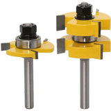 Woodworking Router Planer Set 8 Handles, 2-Piece Tongue and Groove, 3-Groove T-Shank Compatible V1188-ZX-Y919-0074