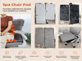 USB-Powered Faux Rabbit Fur Heating Pad for Office, Car, and Outdoor Use Soft, Portable, and V1341-ZY-K4RL40UJ-WHITE