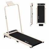Everfit 3 in 1 Walking Pad Treadmill 12% Incline Foldable Under Desk Treadmills 40cm Belt Beige TMILL-400H-2INC-L-BG
