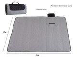 Waterproof Foldable Picnic Blanket with Handle - 2x2m Thin white strip V888-ELOSUNG25114