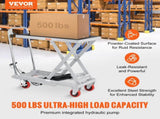 Hydraulic Lift Table Cart, 500lbs Capacity 28.5" Lifting Height, Manual Single Scissor Lift Table V952-DJYYSJPTCHS42SG52V0