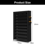 9 Tier Shoe Rack Portable Storage Cabinet Organiser Portable Wardrobe W/ Cover Black V201-QHGMMOREONE040