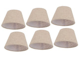 6Pcs Small Lamp Shade Clip On Drum Linen Fabric Lampshade for Candle Bulbs Lighting Accessories V1294-YM0715-3119220085411