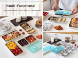 4 Pack Stainless Steel Lunch Box, Leakproof Food Storage Containers Lids, Bento Snack Boxes V1237-ZY-917-189