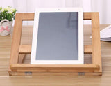 Adjustable Folding Bamboo Book Stand for Cookbooks, Tablets and Reading V1188-MS-731-073