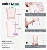 Semi-Transparent Pink Square Self-Watering Propagation Pot for Desktop Succulents, Seedlings, and V1341-ZY-J99X4UDS-H-12PCS