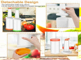 4 Pack Bar Pour Colorful Juice Pouring Bottle Containers 34 Oz Plastic Juice Dispensers for Bar Home V1370-AZ4-10464