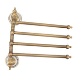 Swivel Towel Bar Antique Brass Towel Rack Rotated Towel Hanger Holder for Bathroom Four Rods V1294-YM0706-3112230060411