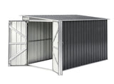 Giantz Garden Shed 118x238cm Lean To Bike Shelter Backyard Outdoor Storage SHED-WALL-4X8-BK-AB
