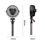White Outdoor Camping Fan with Tripod & Lantern - 20000mAh Rechargeable Tent Fan with 360&deg Rotation, V888-ELOSUNG56704