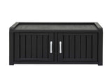 Outdoor Storage Box Bench Shoe Cabinet with Shelf Resin 81cm Black ODF-OSB-CAB-PP-BK