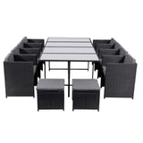 Bali 13PC Outdoor Dining Set-Black V264-OTF-502S-BLK