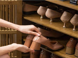 Wooden Shoe Rack XL 4 Tier 3 Doors Drawers Shelves Cabinet Organizer V178-67001