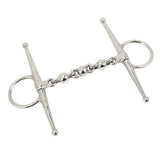 135mm Stainless Steel Horse Mouth Bit Horse Mouth Riding Full Cheek Snaffle Bit with Ball Chain V1294-YM0717-3111220220811