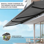 5.5m x 3.0m Retractable Folding Arm Awning Heavy Duty Full Cassette Motorised V63-835941