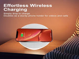 AIPOWER Bedside Lamp with Wireless Charger and Phone Holder Touch XFAP-KR02P-WH-CN