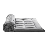 DreamZ Mattress Topper Bamboo Fibre King Single MT1002-BAMCHAR-KS-GY