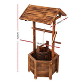 Gardeon Garden Decor Outdoor Ornament Wooden Wishing Well GD-WELL-CC