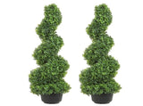 Artificial Topiaries Boxwood Trees, 7.6cm Tall Faux Topiary Plant Outdoor, All-year Green V952-HYMRGXJS36YCLY992V0
