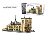 Notre-Dame Cathedral of Paris Mini Building Blocks Model Iconic Gothic Landmark for Home Display, V1107-CS-BLSMYMX