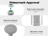 Cefito 4.5" Handheld Shower Head Round with Wall Twin Swivel Bathroom Tap Silver SHOWER-A4-RO-SI-TAP-RO