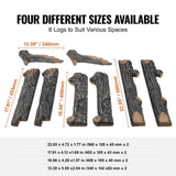 VEVOR 8 Pcs Oak Logs, Gas Fireplace Ceramic Logs for Fire place, Heat-Resistant Wood Log Gas V952-TCXWYM8XM000HHC5SV0
