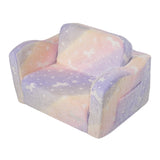 Foldable Baby Chair 2-in-1 Baby Lounger Couch Glow in Dark Kids Sofa V952-ETSF6354652I4U5Y8V0