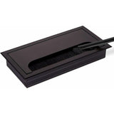 2 Pcs Rectangular Cable Cover for Recessed Installation on Desk Black, Cable Cover Cable Grommet V1237-MS-626-075