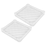 2-Pack White Plastic Mesh Freezer Baskets Stackable Trays for Organized Cold Storage and Kitchen V1369-AZ3-W-09068
