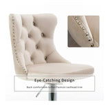 SERENIT Ivory Velvet Bar Stools Adjustable Swivel Counter Height Chairs with Tufted Back and V255-GP2211R-IVORY