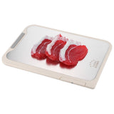 Fish Cutting Board Stainless Steel Easy to Clean Dual Sided Cutting for Home Cooks 1Pack V1369-AZ3-W-14225