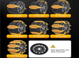 Snow Chains - Safety - Winter Car - Tires - Quick and Easy Installation - Various Tire Sizes V1188-MS101-01677-1