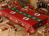 Christmas Waterproof Tablecloth 140 x 200cm Red festive dining tablecloth V888-ELOSUNG54206
