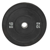 Black Olympic Bumper Plates - 100kg kit PLUS Olympic Barbell V1012-CFBLK100BB