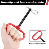 4 Pcs 3/8 x Inch Handle Hitch Pin for Tractor Trailer and Clip Tow Accessories Farm,Tractor,Turn V1259-DP01-A-5555