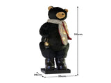Christabelle Large 1.1m Musical Animated LED Black Christmas Bear Decoration Ornament 112_NK110