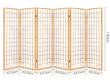 Artiss 6 Panel Room Divider Screen 261x179cm Natural RD-4019-6P-NT-AB