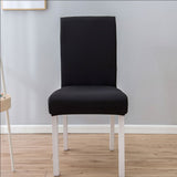6Pcs Elegant Simple Style Polyester Elastic Chair Cover Furniture Accessories for Home HotelBlack V1294-YM0901-3117200001011
